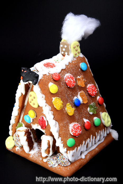 gingerbread house - photo/picture definition - gingerbread house word and phrase image