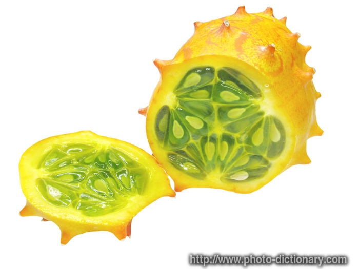 kiwano horned melon - photo/picture definition - kiwano horned melon word and phrase image