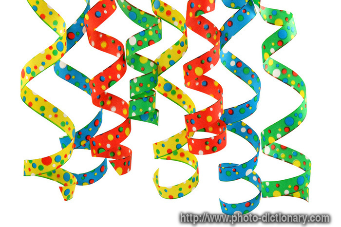 curly ribbons - photo/picture definition - curly ribbons word and phrase image