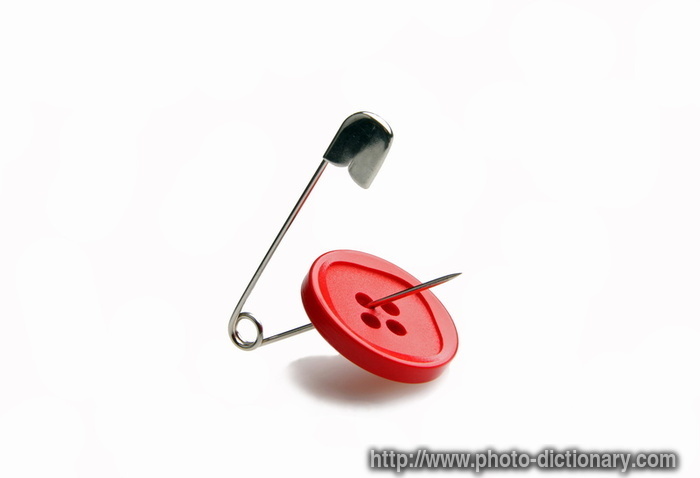 safety pin - photo/picture definition - safety pin word and phrase image