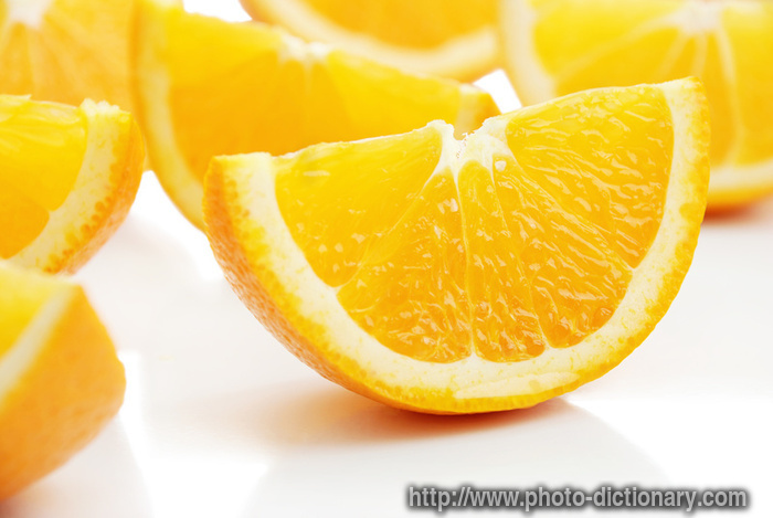 orange lobules - photo/picture definition - orange lobules word and phrase image