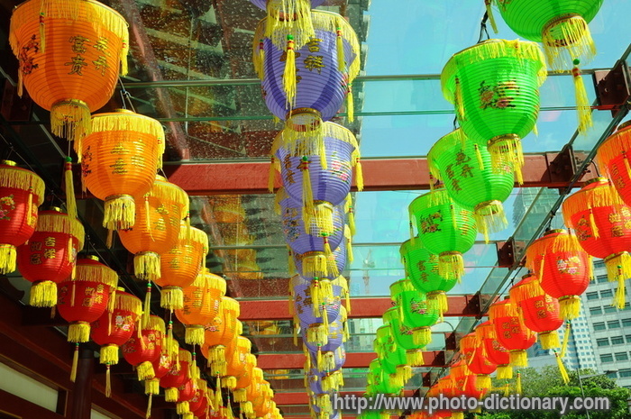 silk lanterns - photo/picture definition - silk lanterns word and phrase image