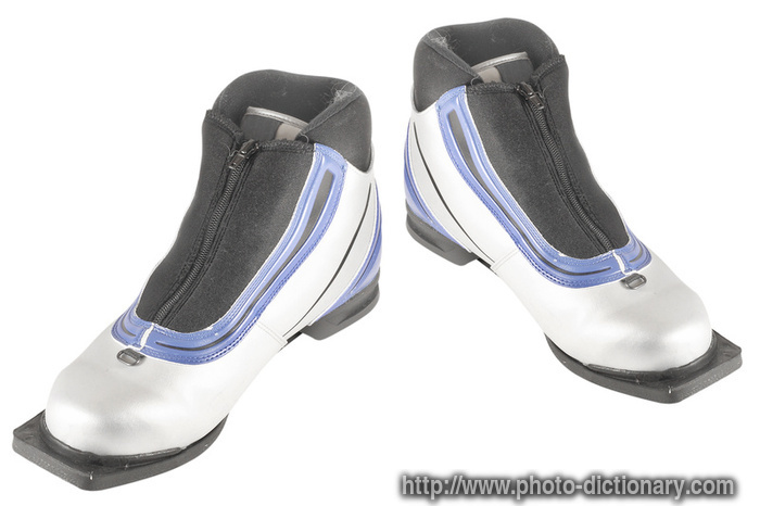 ski shoes - photo/picture definition - ski shoes word and phrase image