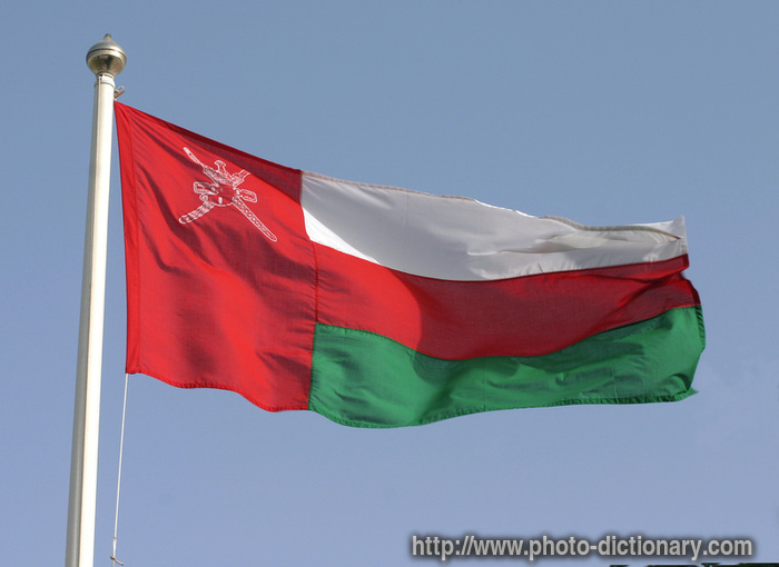 Oman flag - photo/picture definition - Oman flag word and phrase image