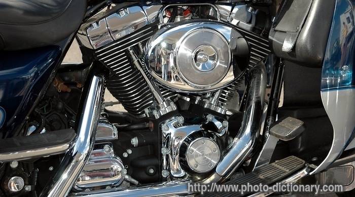 motorcycle engine - photo/picture definition - motorcycle engine word and phrase image