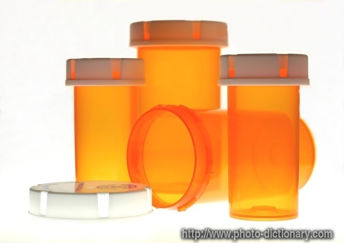 pill bottles - photo/picture definition - pill bottles word and phrase image