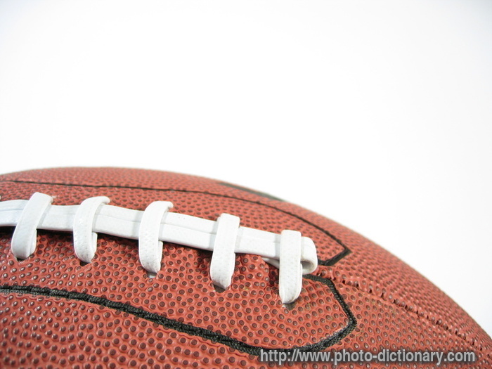 football ball stiches - photo/picture definition - football ball stiches word and phrase image