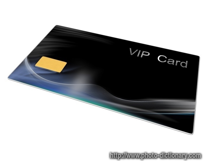 VIP card - photo/picture definition - VIP card word and phrase image