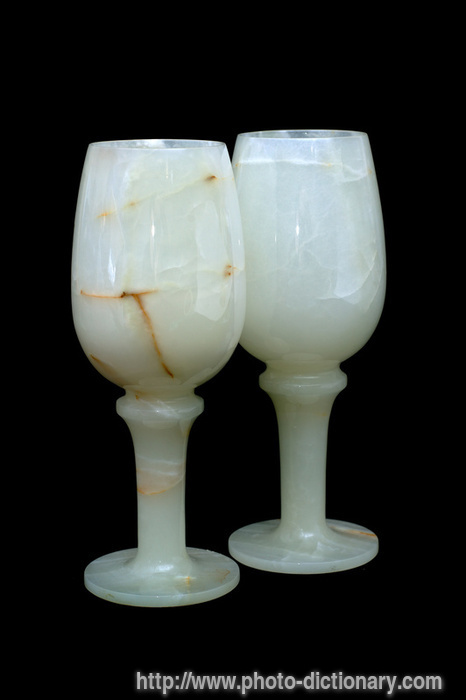 stone goblets - photo/picture definition - stone goblets word and phrase image