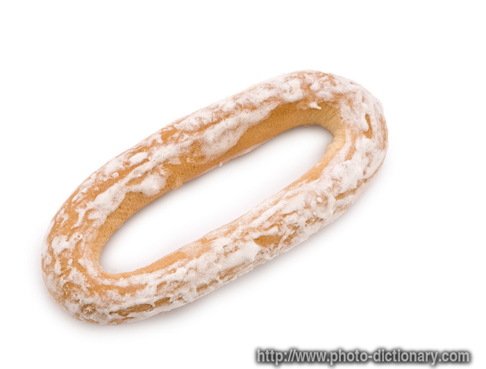 glazed bread ring - photo/picture definition - glazed bread ring word and phrase image