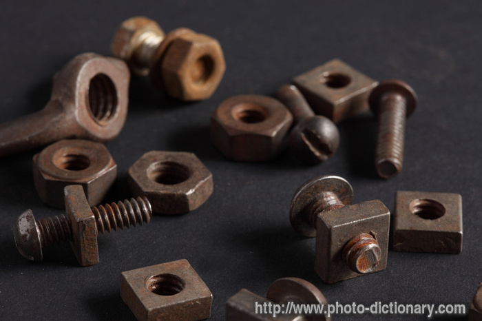 nuts and screws - photo/picture definition - nuts and screws word and phrase image