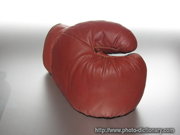 boxing glove - photo/picture definition - boxing glove word and phrase image