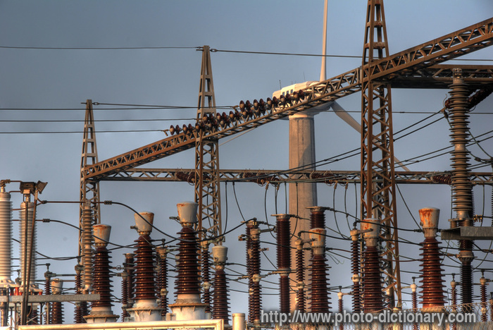 transformer station - photo/picture definition - transformer station word and phrase image