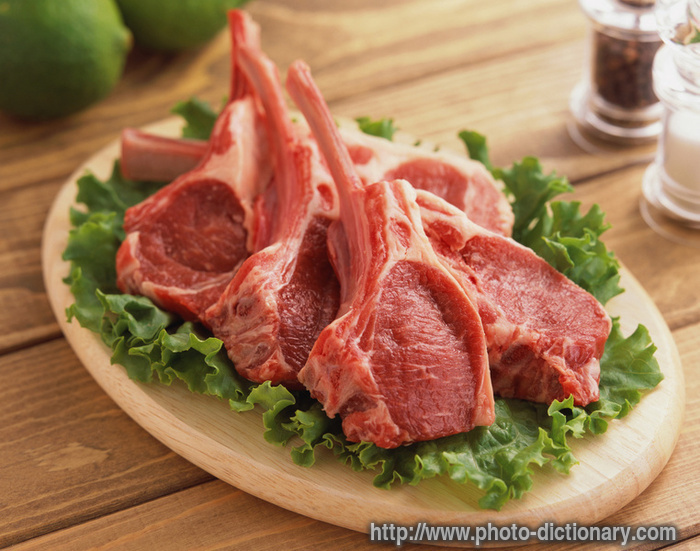 raw lamb - photo/picture definition - raw lamb word and phrase image