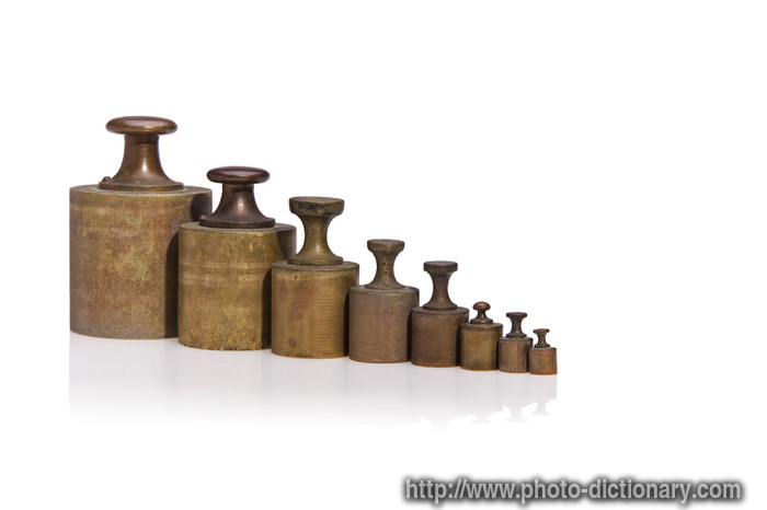 calibration weights - photo/picture definition - calibration weights word and phrase image