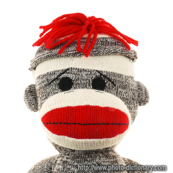 sock monkey - photo/picture definition - sock monkey word and phrase image