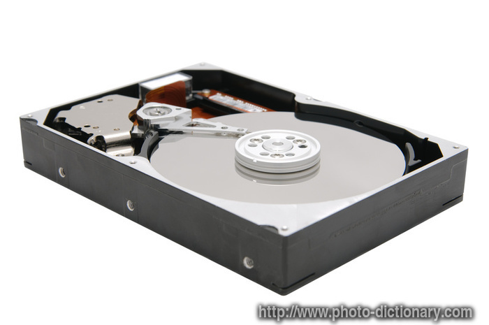 hard disc drive - photo/picture definition - hard disc drive word and phrase image