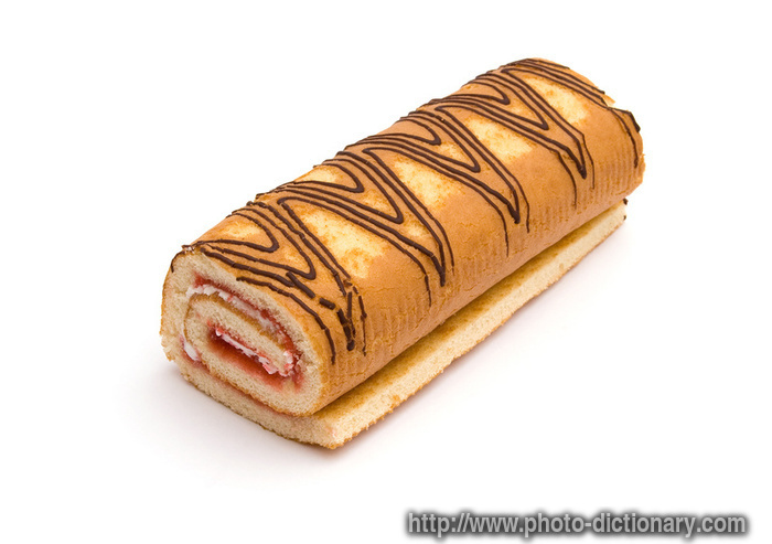 swiss roll - photo/picture definition - swiss roll word and phrase image