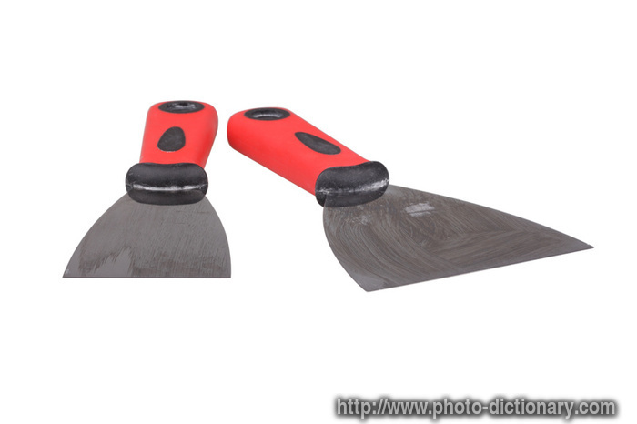 plaster trowels - photo/picture definition - plaster trowels word and phrase image