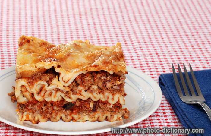 lasagne - photo/picture definition - lasagne word and phrase image