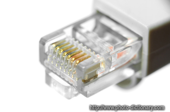 lan connector - photo/picture definition - lan connector word and phrase image