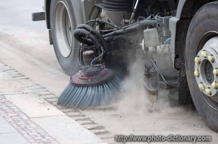 sweeping machine - photo/picture definition - sweeping machine word and phrase image
