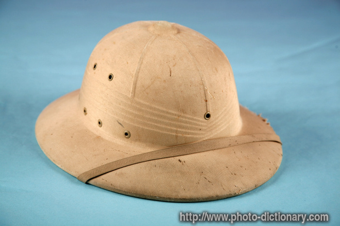 safari helmet - photo/picture definition - safari helmet word and phrase image