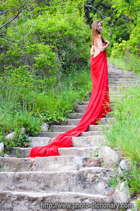 lady in red - photo/picture definition - lady in red word and phrase image