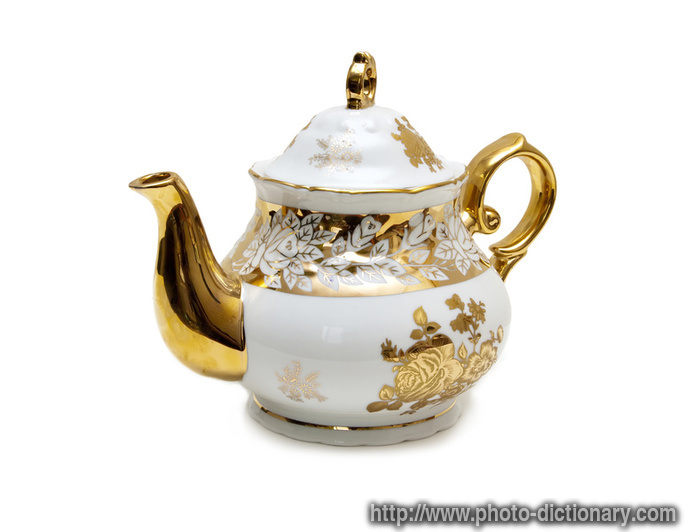 ceramic teapot - photo/picture definition - ceramic teapot word and phrase image