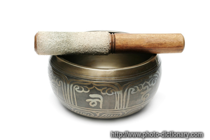 Tibetan singing bowl - photo/picture definition - Tibetan singing bowl word and phrase image
