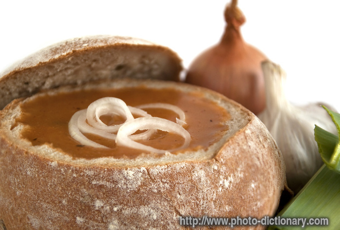 bread bowl - photo/picture definition - bread bowl word and phrase image