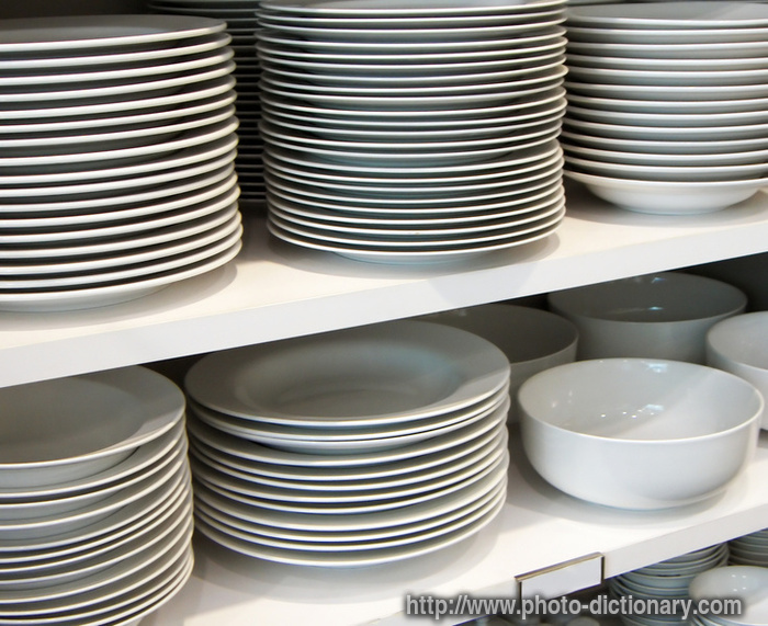 dishes - photo/picture definition - dishes word and phrase image