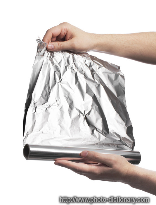 household foil - photo/picture definition - household foil word and phrase image