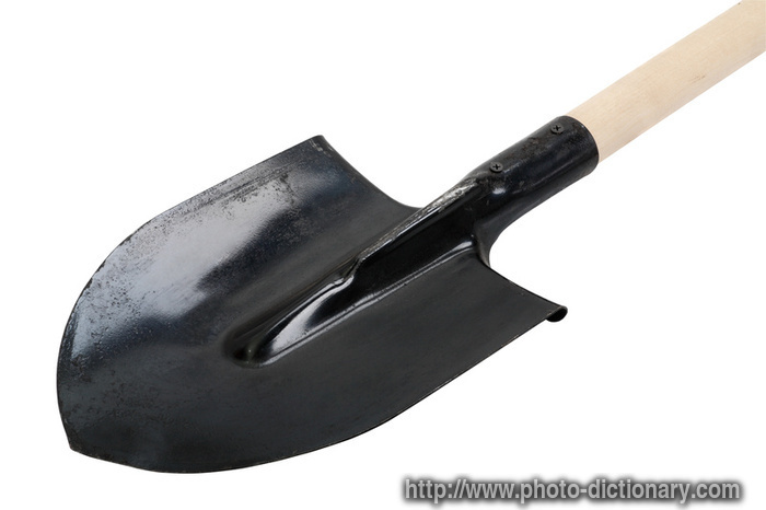 metal shovel - photo/picture definition - metal shovel word and phrase image
