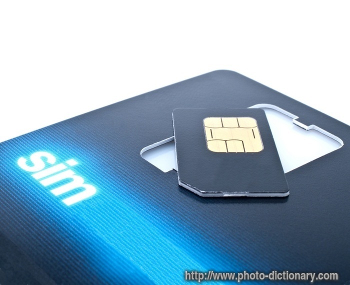 sim card - photo/picture definition - sim card word and phrase image