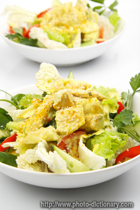 chicken salad - photo/picture definition - chicken salad word and phrase image