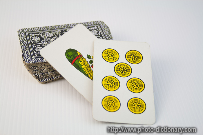 Sicilian game card - photo/picture definition - Sicilian game card word and phrase image