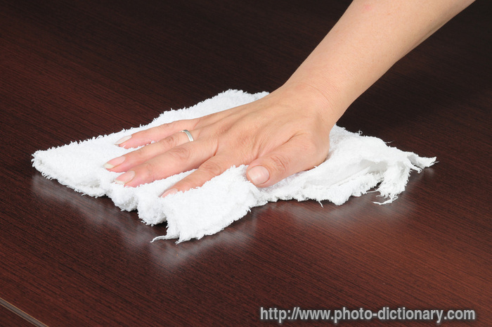 wiping surface - photo/picture definition - wiping surface word and phrase image