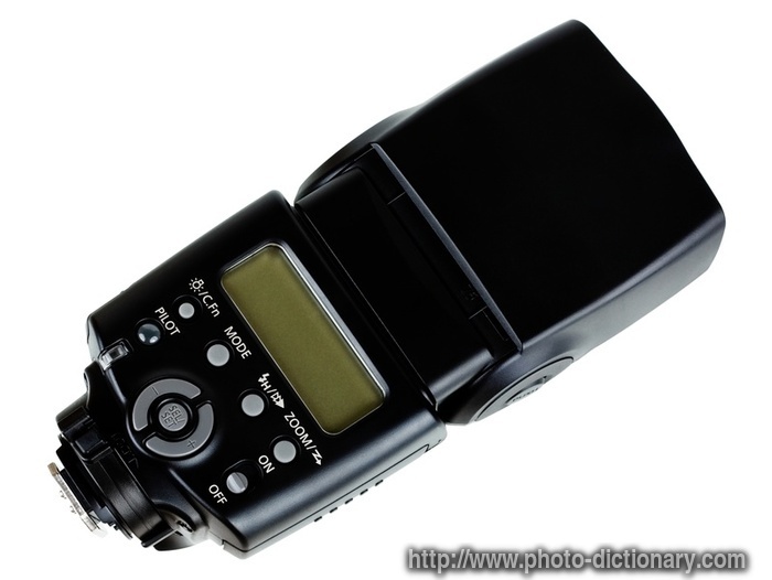 camera flashgun - photo/picture definition - camera flashgun word and phrase image