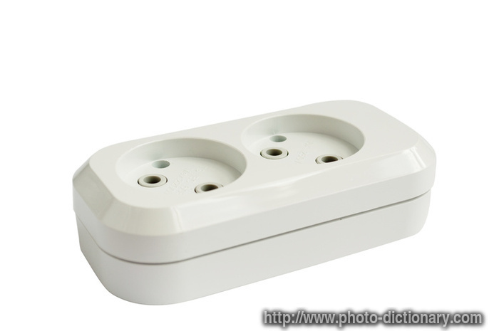 double socket - photo/picture definition - double socket word and phrase image