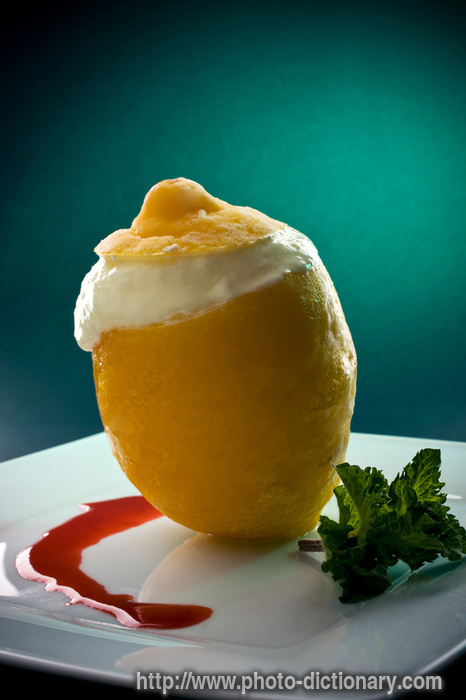 citrus icecream - photo/picture definition - citrus icecream word and phrase image