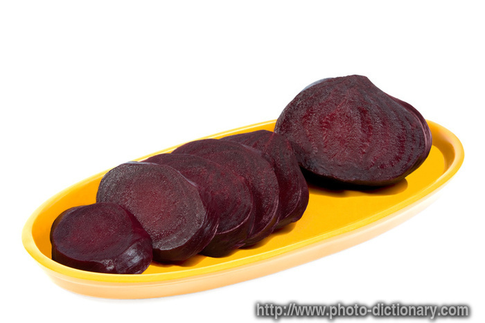 boiled beetroot - photo/picture definition - boiled beetroot word and phrase image