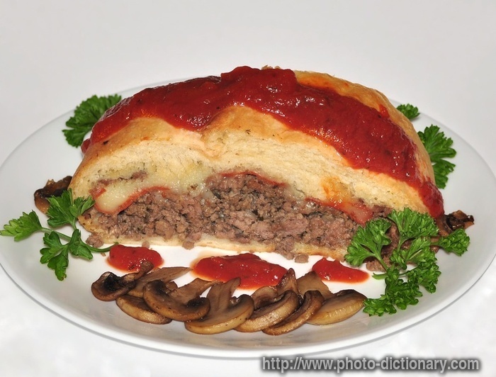 homemade stromboli - photo/picture definition - homemade stromboli word and phrase image