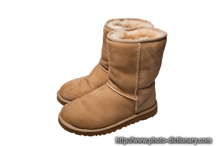 sheepskin boots - photo/picture definition - sheepskin boots word and phrase image