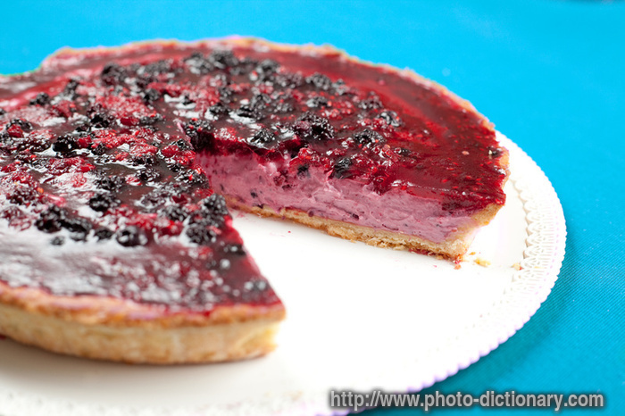 berries cheesecake - photo/picture definition - berries cheesecake word and phrase image