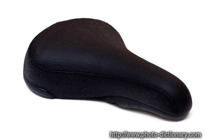 bicycle saddle - photo/picture definition - bicycle saddle word and phrase image