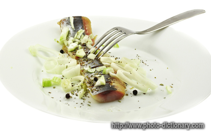 salted herring - photo/picture definition - salted herring word and phrase image