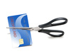 credit card cutting - photo/picture definition - credit card cutting word and phrase image