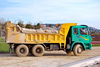Dump truck - photo/picture definition - Dump truck word and phrase image