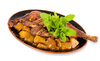 duck with potatoes - photo/picture definition - duck with potatoes word and phrase image